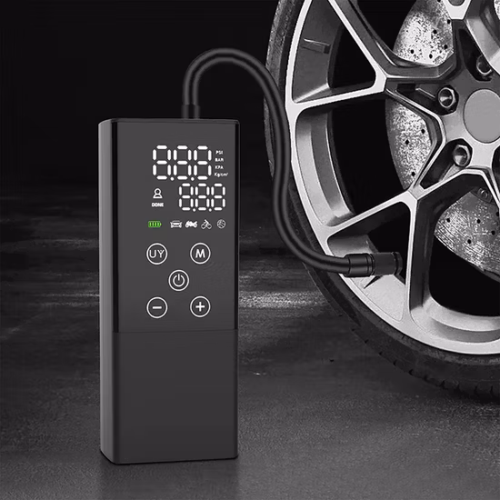 Bomba de compressor de ar de pneu de carro inteligente inflador de pneus portátil com tela sensível ao toque